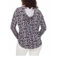 thumbnail image 3 of S.C. & CO. Women's Long Sleeve Supreme Comfort Lightweight Hoodie Top (Large, Navy Floral), 3 of 5