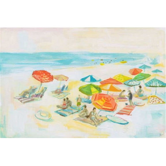 Beach Diversity Painting Print on Wrapped Canvas