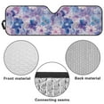 thumbnail image 6 of Uorisanigo Windshield Sun Shade for 2007-2023 Wrangler Rubicon Sahara TJ JK JKU 2 & 4 Door, Purple Hibiscus Hawaiian Sun Visor Protection, Aluminum Foil Blocks Sunlight Heat UV Rays, 6 of 7