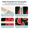 thumbnail image 3 of Watermelon Travel Portable Square Necklace Holder with Earring Holder, Display Case - Travel Organizer for Rings, Earrings, Necklaces, Bracelets - Suitable for Girls and Women, 3 of 6