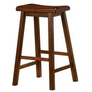 Bowery Hill 29" Wooden Bar Stool in Walnut (set of 2) by Bowery Hill