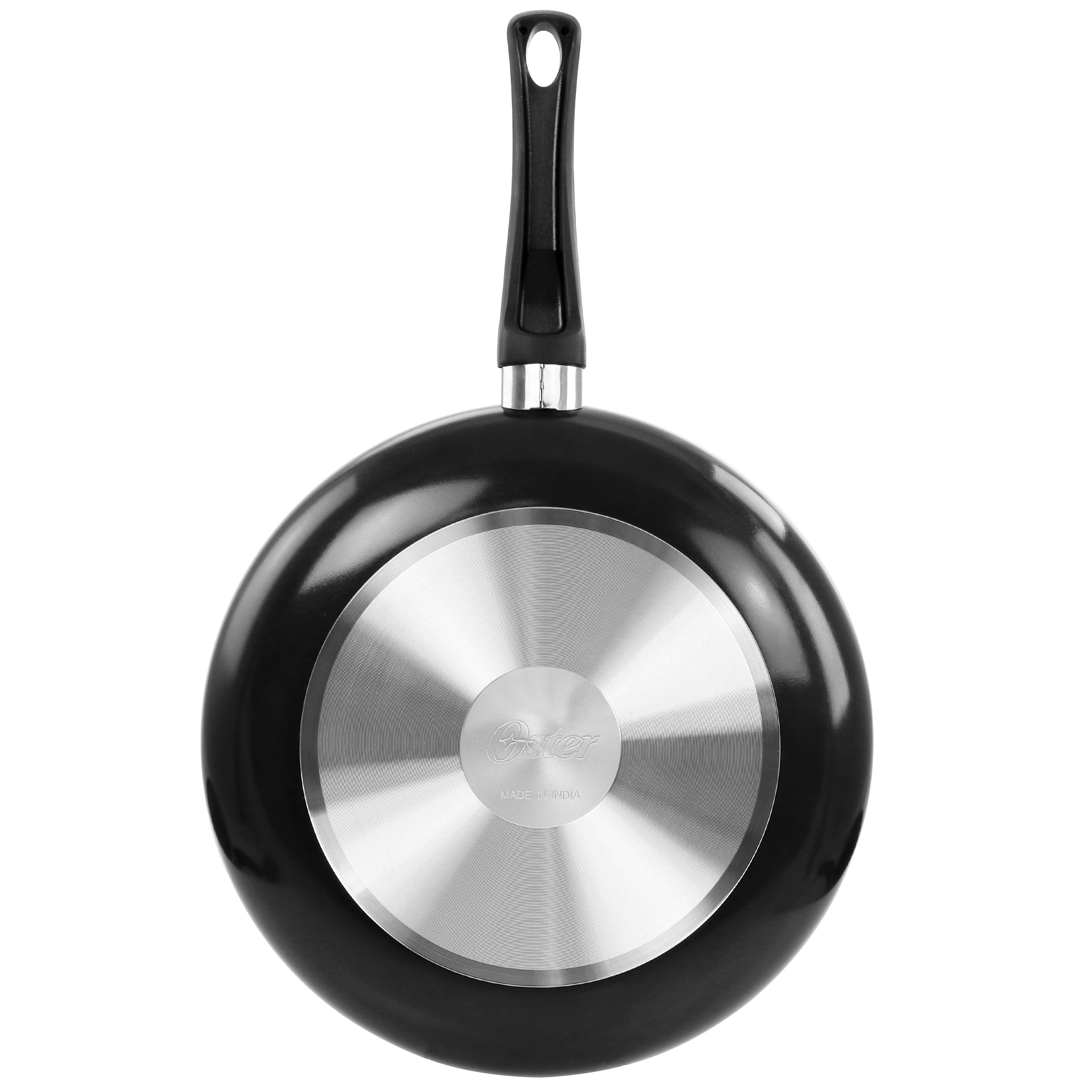 Oster Luneta 12 Inch Aluminum Nonstick Frying Pan With Bakelite Handle in Black
