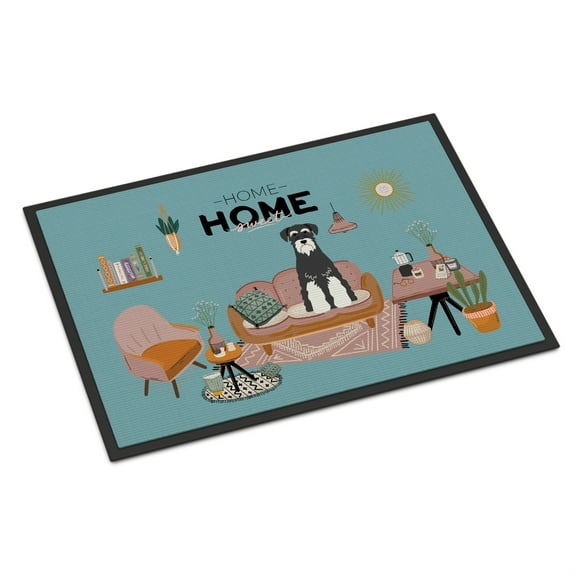 Salt and Pepper Standard Schnauzer Sweet Home Indoor or Outdoor Mat 24x36 CK7878JMAT