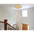 thumbnail image 4 of Monroe Integrated LED light Gold Chandelier Clear Royal Cut Crystal, 4 of 9