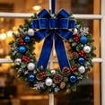 thumbnail image 7 of Vintage Wreath Bow 11.8x13.8 Inch Sliver Edged Velvet Tree Ornament for Xmas Winter Home Outdoor Indoor Party Large Christmas Wreath Bows, 7 of 7
