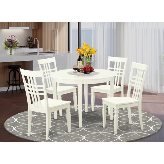 Kitchen Table Set - 5 Piece Dining Set with Chairs - Modern Round Table & Dining Room Furniture