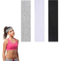 3 Pcs Headbands for Women Non Slip Thick Stretchy Sweat Headband Fashion Stretchy Thick Headbands for Women Extra Wide for Yoga Sports Running Hair Accessories