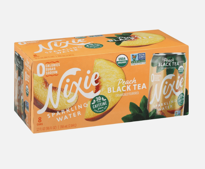 Nixie Sparkling Water - Sparkling Water Peach - Case Of 3 - 8/12 Fz