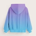 thumbnail image 5 of Cethrio Girls Sweatshirts, Thermal Gradient Print Pullover Loose Fit Girls Hoodies Dark Blue Size 14, 5 of 8