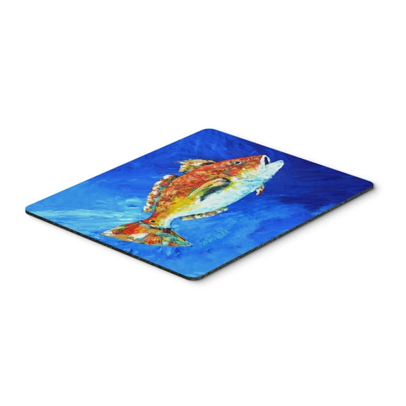 Carolines Treasures MW1212MP Red Fish White Spin Mouse Pad Hot Pad or Trivet Large multicolor