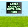 thumbnail image 1 of Apple Carplay Installed Here (18" x 24") Yard Sign, Includes Metal Step Stake, 1 of 6