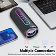 thumbnail image 6 of Portable Bluetooth Speaker, 30W Loud Sound, Deep Bass, Bluetooth 5.4, LED Lights, IPX7 Waterproof, Wireless Stereo Pairing, 30H Playtime, for Home/Outdoor/Party/Beach, Birthday Gift (Black), 6 of 7