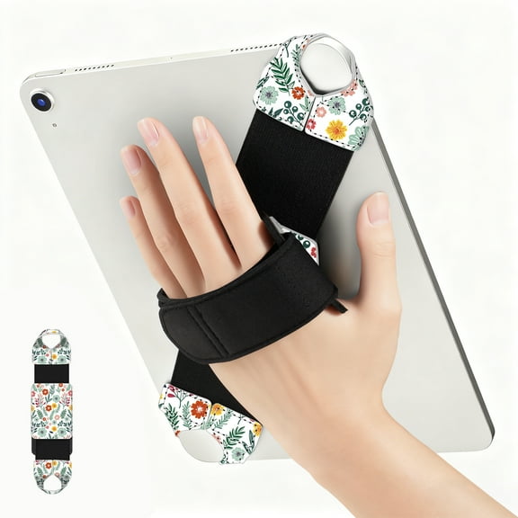 Fintie Universal Hand Strap Holder for 9-10 Inch Tablets eReaders, 360 Degrees Swivel PU Leather Handle Grip for iPad, Galaxy Tab 9.7" 10" 10.1" 10.2" Tablet