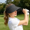 thumbnail image 3 of Sun Visor Hats for Women Men, Lightweight Sun Hat for Summer Sports, Outdoor UV Protection Visor for Hiking Running Fishing and Gardening, Breathable Wide Brim Sun Visor (Black), 3 of 6