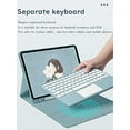 thumbnail image 4 of Galaxy Tab S6 Lite 10.4 inch 2020 Model SM-P610 SM-P615 Keyboard Case with Touchpad Cute Round Key Color Keyboard Detachable Bluetooth Touch Keyboard Cover Built-in S Pen Holder (Misty Blue), 4 of 7
