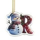 thumbnail image 1 of Adornos navideños con letras 2025, colgante de ciervo navideño, decoración de madera para mesa, adornos personalizados, 1 of 4