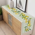 thumbnail image 4 of Summer Lemon Table Runner - 90 Inch Long, Kitchen Dining Table Runner Dresser Scarves, Country Botanical Fruit Green White Check Farmhouse Decor for Coffee Tables Wedding Party Banquet, 4 of 8