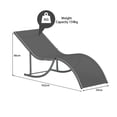 thumbnail image 5 of RIEDHOFF Outdoor Chaise Lounge Chairs Set of 2, Aluminum Patio Chaise Lounge for Outside,S-Shaped Patio Chairs for Pool, Garden, Beach, Backyard (Dark Gray), 5 of 7