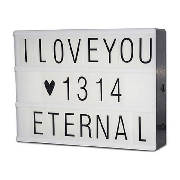 RKSTN Lights LED DIY A4 Board Letters Character Alphabet Number Punctuation Jigsaws Light Panel Home Decoration Wedding Gift Lights