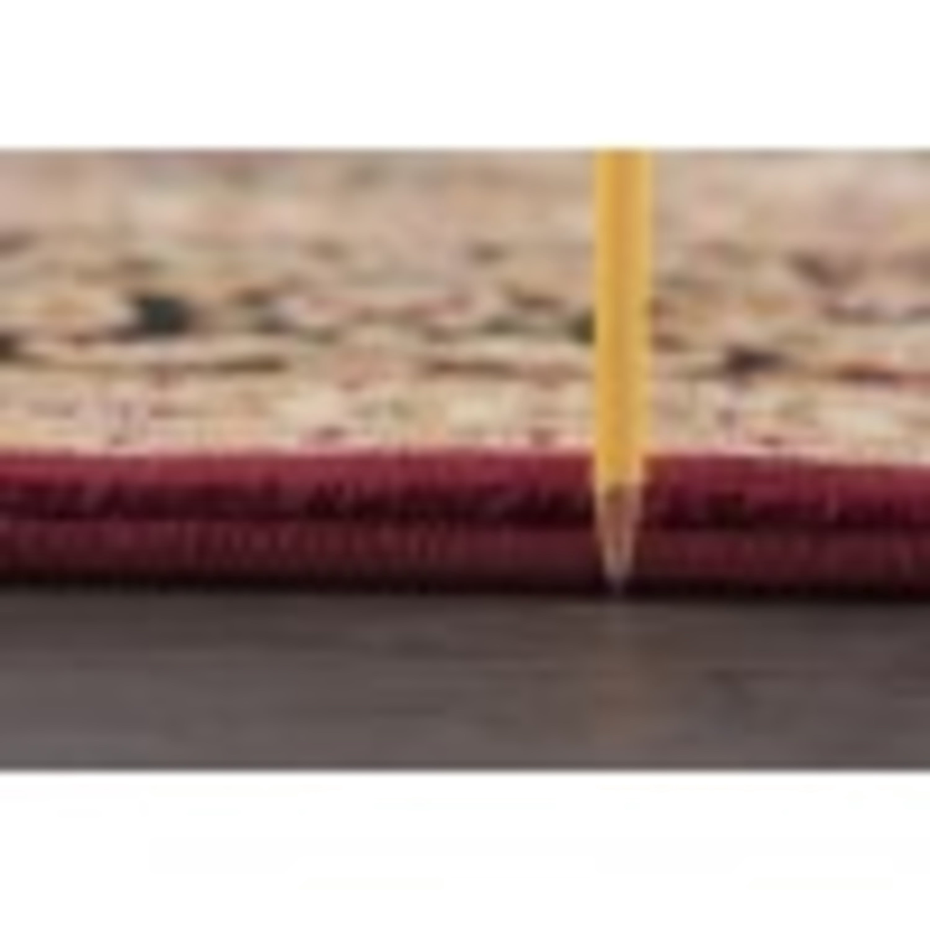 Sensation Transitional 5' Octagon Red and Beige Polypropylene Indoor Area Rug