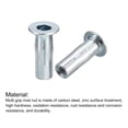 thumbnail image 4 of Unique Bargains M5 Multi Grip Rivet Nuts, 5pcs Flat Head Threaded Insert Nut Carbon Steel Plus Nuts, 4 of 5