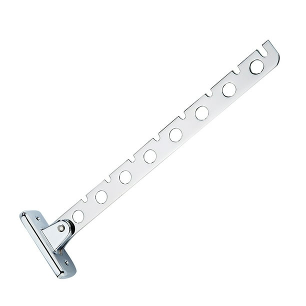Injueey Perchero de gancho giratorio Colgador de ropa de acero inoxidable Estante de secado colgante plegable de pared para baño de hotel en casa Almacenamiento y organización del hogar Injueey HA003587-00