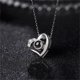 thumbnail image 3 of Collar para mujer, joyería para mujer, collar con proyección de corazón "Te amo" en 100 idiomas, collar romántico con circonita cúbica, regalo ideal para mujer, reloj inteligente., 3 of 3