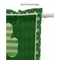 thumbnail image 5 of St. Patrick's Day Linen Curtain Valance for Bedroom/Bathroom/Kitchen/Office/Living/Dining Room Windows,Buffalo Plaid Holiday Spring Green Leaves Pocket Topper Drapes Decorative Cafe Drapery 54x18, 5 of 6