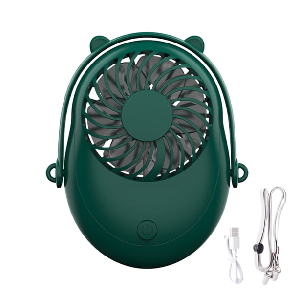 Worallymy Ventilador portátil Cuello colgante Mini ventilador de mano de doble motor con cordón ajustable para oficina al aire libre verde Worallymy JD735811519