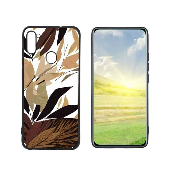 Leaves-112-152 Phone Case, Degined for Samsung Galaxy A11 Case Men Women, Flexible Silicone Shockproof Case for Samsung Galaxy A11