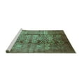 thumbnail image 2 of Ahgly Company Machine Washable Indoor Rectangle Oriental Turquoise Blue Industrial Area Rugs, 6' x 9', 2 of 4
