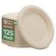 thumbnail image 1 of 125 Platos Desechables, 100% Compostable  Ecológico 22.5 cm/ 9 x 9 Pulgadas Berry Green PLR9N, 1 of 5