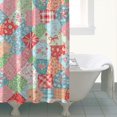 thumbnail image 4 of Pioneer Flower Floral Print Pattern Shower Curtain 72"x84", Bathroom Decorative Shower Curtain Set with 12 Hooks, Waterproof Washable, 4 of 6
