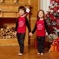 thumbnail image 4 of Recién llegado, conjuntos de pijamas a juego para la familia con estampado de letras navideñas de otoño e invierno (resistentes al fuego), conjuntos de apariencia familiar, 4 of 5
