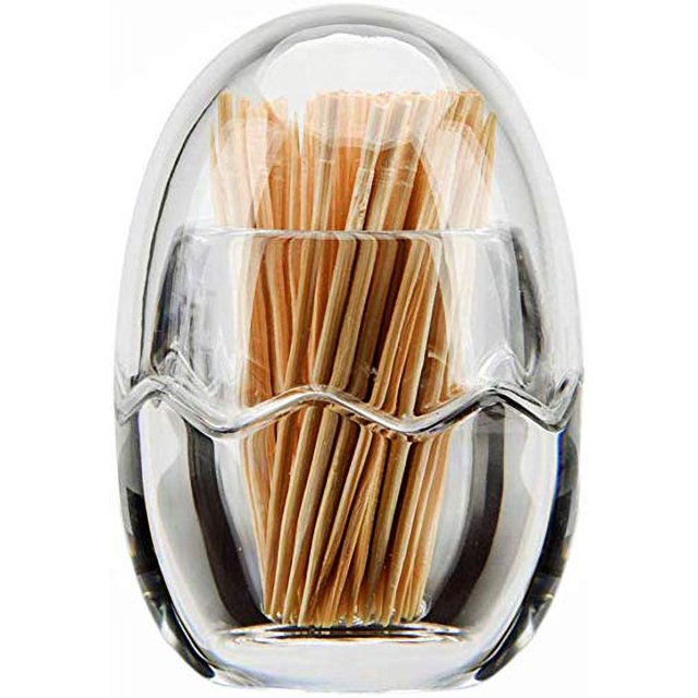 Dispensador de palillos de dientes con forma de huevo, caja de almacenamiento de escritorio para utensilios de cocina de restaurante, sin palillos de dientes