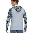 thumbnail image 5 of Camo Print Sun Hoodie for Men with Mask UPF 50+ Fishing Blouses Long Sleeve UV Rash Guard Cooling Lightweight Hoodies Light Gray XL, 5 of 5