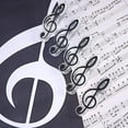 thumbnail image 5 of 10 Pack de Clips de Notes de Musique en Plastique Transparent pour Pages et Partitions (Noir), 5 of 5