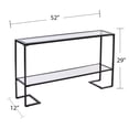 thumbnail image 4 of SEI Furniture Horten Glass Console Table in Black, 4 of 4