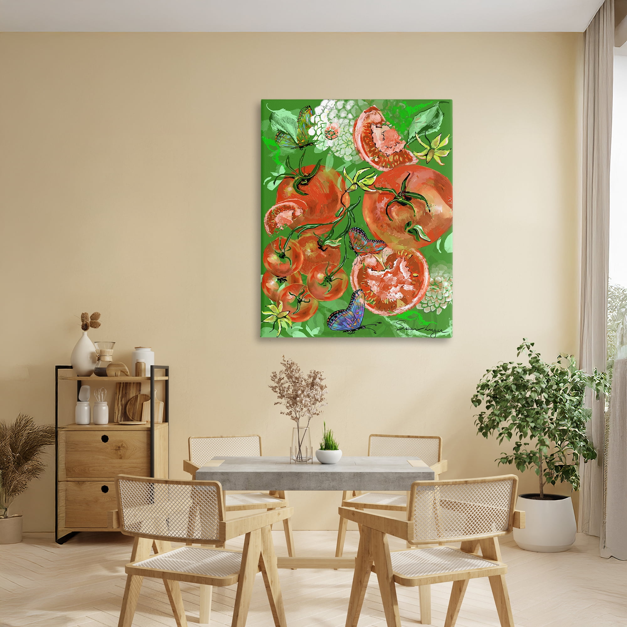 Stupell Industries Tomatoes Swirl Collage Canvas Wall Art, design by Susan Lugar