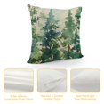 thumbnail image 4 of COMIO Watercolor Dark Green Teal Tree Pillow Covers Rustic Nature Forest Decorative Throw Pillows Winter Christmas Outdoor Farmhouse Cushion Case Decor for Sofa Couch Bed, 4 of 5