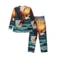 thumbnail image 1 of Fotbe Textured Bald Eagle Pijama de Hombre con Estampado de Manga Larga, Conjunto de 2 Piezas, Ropa de Dormir Suave y Cómoda con Bolsillos-Medium, 1 of 7