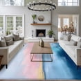 thumbnail image 3 of 5'x8' Area Rugs, Oil Painting Pink Blue Indoor Outdoor Area Rug for Living Room Bedroom, Modern Artwork Abstract Washable Bathroom Rugs Kitchen Floor Carpet Mats Home Decor Aesthetic, 3 of 8