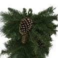 thumbnail image 3 of Northlight 28" Unlit Artificial Mixed Pine with Pine Cones and Gold Glitter Christmas Teardrop Swag, 3 of 4