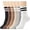 Multicolor, variant on 6 Pairs Crew Socks for Women Striped Cotton Causal Arch Support Soft Breathable Socks 5-10
