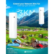 Wireless Bridge Point to Point Outdoor WiFi, Wireless Network Expansion Kit, Long Range High Speed 5G | 2 Units Bridge Kit Complete Pre-Configured - P2P 450(2Pack)