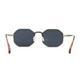 thumbnail image 4 of Mens Octagonal Dimensional Metal Rim Rectangle Steam Punk Sunglasses Gold Black, 4 of 4