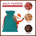 thumbnail image 7 of Fuzoiu Teal Print Christmas Gift Bag,Burlap Gift Bag with Drawstring Closure & Hang Tag,Perfect for Holidays, Birthdays, and Special Occasions-Small, 7 of 7