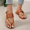 thumbnail image 5 of Htigea Flat Thong Sandals for Women Girls Dressy Summer - Open Toe T-Strap Gladiator Sandals - Comfortable Slip On Strappy Spring Summer Shoes, 5 of 5