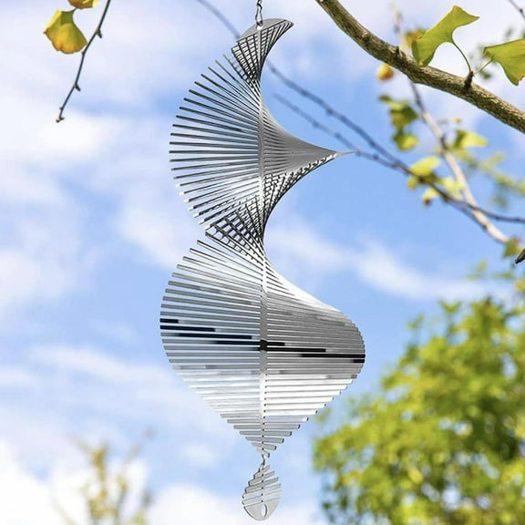 Metal Spiral Wind Chime – Tornado-Themed Home Decor