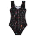 thumbnail image 3 of Gymnastics Leotards for Girls Size 4t 5t Black Sparkle Practice Tumbling Outfits, 3 of 6